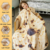 Darrahopens Home & Garden > Bedding > Blankets & Throws Burritos Tortilla Throw Blanket (Brown), Novelty Funny Round Blanket for Kids & Adults, Soft Flannel Tortilla Wrap Blanket（36",Baby）