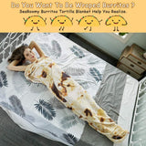 Darrahopens Home & Garden > Bedding > Blankets & Throws Burritos Tortilla Throw Blanket (Brown), Novelty Funny Round Blanket for Kids & Adults, Soft Flannel Tortilla Wrap Blanket（71", Adults）