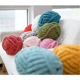 Darrahopens Home & Garden > Bedding > Blankets & Throws Chunky Knitted Chenille Yarn for Hand Crocheting Blankets Super Soft Large Jumbo Blanket Yarn - Olive Green