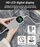 Darrahopens Home & Garden > Bedding > Blankets & Throws Electric Heated Blanket Smart Thermostatic Intelligent Timing Automatic - Gray - Size 1.5-1.8m In Australia - Darrahopens