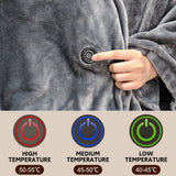 Darrahopens Home & Garden > Bedding > Blankets & Throws Electric Heated Blanket Washable 10W Heated Soft Thermal Zipper Shawl Wraps USB Charging Winter Heating Wraps Pad with 3 Level Temperature Setting