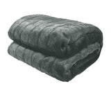 Darrahopens Home & Garden > Bedding > Blankets & Throws Faux Fur Animal Assorted Throw Rug Channel Grey