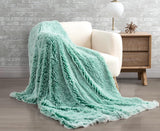 Darrahopens Home & Garden > Bedding > Blankets & Throws Gioia Casa Double Sided Faux Fur Shaggy Throw Blanket - Emerald