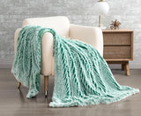 Darrahopens Home & Garden > Bedding > Blankets & Throws Gioia Casa Double Sided Faux Fur Shaggy Throw Blanket - Emerald