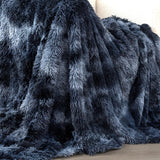 Darrahopens Home & Garden > Bedding > Blankets & Throws Gioia Casa Double Sided Faux Fur Shaggy Throw Blanket - Navy