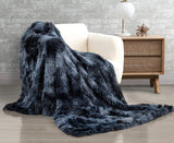 Darrahopens Home & Garden > Bedding > Blankets & Throws Gioia Casa Double Sided Faux Fur Shaggy Throw Blanket - Navy