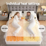Darrahopens Home & Garden > Bedding > Blankets & Throws Giselle Electric Blanket Bamboo Fabric Double Fitted Heated Pad Underlay Washable Winter