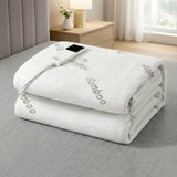 Darrahopens Home & Garden > Bedding > Blankets & Throws Giselle Electric Blanket Bamboo Fabric Single Fitted Heated Pad Underlay Washable Winter