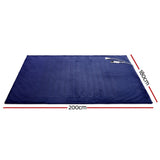 Darrahopens Home & Garden > Bedding > Blankets & Throws Giselle Electric Throw Rug Double Size 200x180cm Coral Fleece Heated Blanket Navy Blue