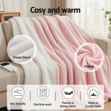 Darrahopens Home & Garden > Bedding > Blankets & Throws Giselle Electric Throw Rug Double Size 200x180cm Fleece Flannel Heated Blanket Pink