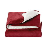 Darrahopens Home & Garden > Bedding > Blankets & Throws Giselle Electric Throw Rug Dual Side Fleece Flannel Heated Blanket Burgundy
