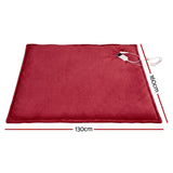Darrahopens Home & Garden > Bedding > Blankets & Throws Giselle Electric Throw Rug Dual Side Fleece Flannel Heated Blanket Burgundy