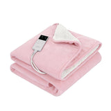 Darrahopens Home & Garden > Bedding > Blankets & Throws Giselle Electric Throw Rug Dual Side Fleece Flannel Heated Blanket Pink