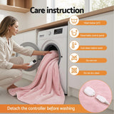 Darrahopens Home & Garden > Bedding > Blankets & Throws Giselle Electric Throw Rug Dual Side Fleece Flannel Heated Blanket Pink