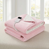 Darrahopens Home & Garden > Bedding > Blankets & Throws Giselle Electric Throw Rug Dual Side Fleece Flannel Heated Blanket Pink