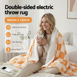 Darrahopens Home & Garden > Bedding > Blankets & Throws Giselle Electric Throw Rug Dual Side Fleece Flannel Heated Blanket Yellow