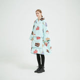 Darrahopens Home & Garden > Bedding > Blankets & Throws GOMINIMO Hoodie Blanket (Adult Cake Blue)