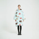 Darrahopens Home & Garden > Bedding > Blankets & Throws GOMINIMO Hoodie Blanket (Adult Cake Blue)