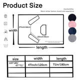 Darrahopens Home & Garden > Bedding > Blankets & Throws Grey 180 x 120CM Extra Large Wearable Wrap Blanket with Sleeves and Large Pocket, Cozy Thickened Composed Flannel Sherpa Fleece Oversized TV Blanket Robe and Sofa Throw for Home Lounging