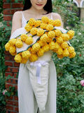 Darrahopens Home & Garden > Bedding > Blankets & Throws Hand-Crocheted Rose Round Blanket: A versatile romantic gift that brightens everyday warmth. (Diameter: 110 CM / 43.3 IN,  Blue)
