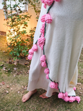 Darrahopens Home & Garden > Bedding > Blankets & Throws Hand-Crocheted Rose Round Blanket: A versatile romantic gift that brightens everyday warmth. (Diameter: 110 CM / 43.3 IN,  Blue)