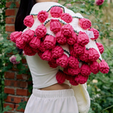 Darrahopens Home & Garden > Bedding > Blankets & Throws Hand-Crocheted Rose Round Blanket: A versatile romantic gift that brightens everyday warmth. (Diameter: 110 CM / 43.3 IN,  Blue)