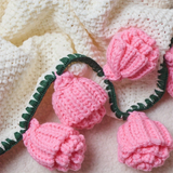 Darrahopens Home & Garden > Bedding > Blankets & Throws Hand-Crocheted Rose Round Blanket: A versatile romantic gift that brightens everyday warmth. (Diameter: 110 CM / 43.3 IN, YELLOW)