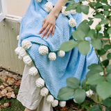 Darrahopens Home & Garden > Bedding > Blankets & Throws Hand-Crocheted Rose Round Blanket: A versatile romantic gift that brightens everyday warmth. (Diameter: 110 CM / 43.3 IN, YELLOW)