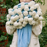 Darrahopens Home & Garden > Bedding > Blankets & Throws Hand-Crocheted Rose Round Blanket: A versatile romantic gift that brightens everyday warmth. (Diameter: 110 CM / 43.3 IN, YELLOW)