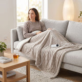 Darrahopens Home & Garden > Bedding > Blankets & Throws Heated Throw Blanket, Soft Double-Sided Fleece with Adjustable Heat Settings