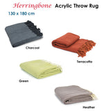 Darrahopens Home & Garden > Bedding > Blankets & Throws Herringbone Acrylic Throw Charcoal