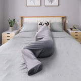 Darrahopens Home & Garden > Bedding > Blankets & Throws Hooded Sleep Pod: Adults Large Wearable Blanket – Comfy Hooded Cocoon, Cooling, Machine Washable (Grey, 185×50cm)