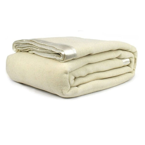 Darrahopens Home & Garden > Bedding > Blankets & Throws Jason 400GSM Australian Washable Wool Blanket Ivory Single/Double