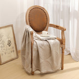 Darrahopens Home & Garden > Bedding > Blankets & Throws Khaki Luxurious Paisley Jacquard Throw Blanket - Soft Wool Blend with Tassels, 120x150cm, Lightweight Sofa & Nap Blanket