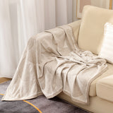 Darrahopens Home & Garden > Bedding > Blankets & Throws Khaki Luxurious Paisley Jacquard Throw Blanket - Soft Wool Blend with Tassels, 120x150cm, Lightweight Sofa & Nap Blanket