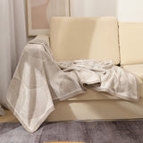 Darrahopens Home & Garden > Bedding > Blankets & Throws Khaki Luxurious Paisley Jacquard Throw Blanket - Soft Wool Blend with Tassels, 120x150cm, Lightweight Sofa & Nap Blanket