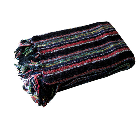 Darrahopens Home & Garden > Bedding > Blankets & Throws Liam Acrylic Knitted Throw Rug with Fringe No6