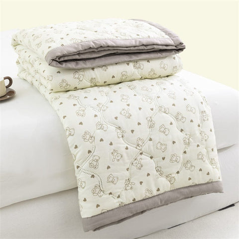 Darrahopens Home & Garden > Bedding > Blankets & Throws Lightweight Reversible Summer Quilt - Soft, Breathable & Machine Washable Comforter(150x200cm Bichon Frise)