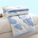 Darrahopens Home & Garden > Bedding > Blankets & Throws Lightweight Reversible Summer Quilt - Soft, Breathable & Machine Washable Comforter(150x200cm Blue Heart)