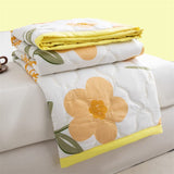 Darrahopens Home & Garden > Bedding > Blankets & Throws Lightweight Reversible Summer Quilt - Soft, Breathable & Machine Washable Comforter(150x200cm Fan Flower)