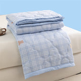 Darrahopens Home & Garden > Bedding > Blankets & Throws Lightweight Reversible Summer Quilt - Soft, Breathable & Machine Washable Comforter(150x200cm Plaid Bear)