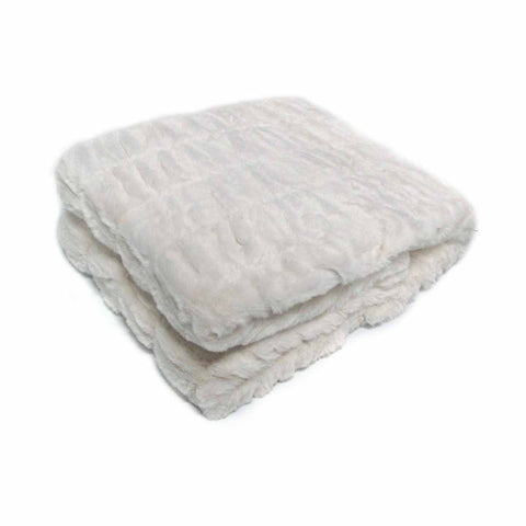 Darrahopens Home & Garden > Bedding > Blankets & Throws Meadow Soft Faux Fur Throw Rug 127 x 152 cm Off White