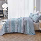 Darrahopens Home & Garden > Bedding > Blankets & Throws Peaceful Quilted coverlet and pillowcovers set: Relax and Unwind - Queen size