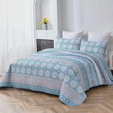 Darrahopens Home & Garden > Bedding > Blankets & Throws Peaceful Quilted coverlet and pillowcovers set: Relax and Unwind - Queen size