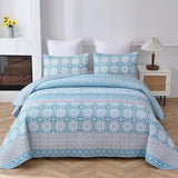 Darrahopens Home & Garden > Bedding > Blankets & Throws Peaceful Quilted coverlet and pillowcovers set: Relax and Unwind - Queen size