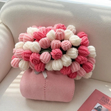 Darrahopens Home & Garden > Bedding > Blankets & Throws Pink Mist Gradient Rose Bouquet Blanket – a versatile, all-season blanket, perfect for office naps or as an air-conditioning cover.（Diameter: 150 cm / 59 in）