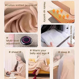 Darrahopens Home & Garden > Bedding > Blankets & Throws Portable Heated Blanket , 58"x32" Heated Shawl Wraps for Women with 3 Heating Levels & 15s Fast USB Heating, Zipper Winter Wrap for Outdoor and Home Use.