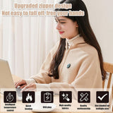 Darrahopens Home & Garden > Bedding > Blankets & Throws Portable Heated Blanket , 58"x32" Heated Shawl Wraps for Women with 3 Heating Levels & 15s Fast USB Heating, Zipper Winter Wrap for Outdoor and Home Use.