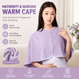 Darrahopens Home & Garden > Bedding > Blankets & Throws Purple Maternity Nursing Shoulder Wrap Cape – Ultra Soft Sakura Fleece Postpartum Shawl, Windproof Warm Nursing Cover for Breastfeeding, Pregnancy & Winter Comfort