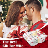 Darrahopens Home & Garden > Bedding > Blankets & Throws Romantic Rose Print Fleece Blanket for Wife, Soft Cozy Throw for Valentine’s Day Anniversary Christmas Gift, Warm Snuggle Blanket with Love Message (50”*60”)
